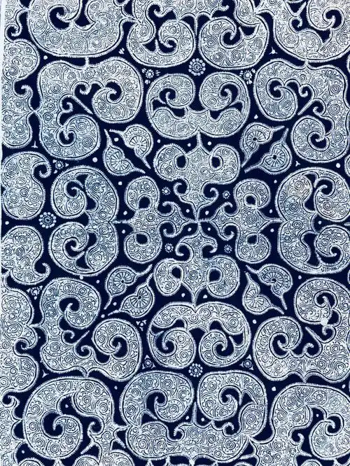 传统蜡染纹样分享织金