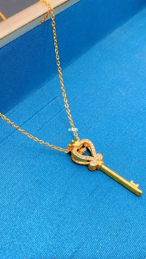 彩金钻石项链#海宁中国黄金#结婚定亲买三金 就选中国黄金#海宁东方