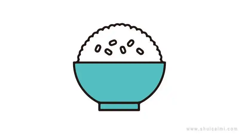 一袋大米的简笔画彩色