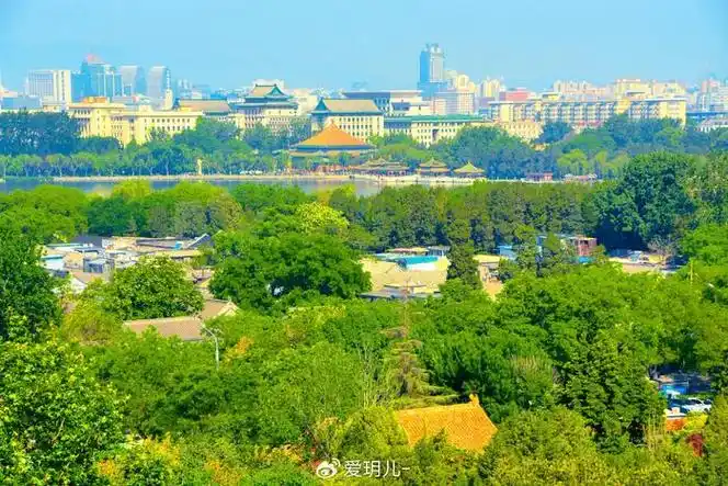 景山公园俯瞰北京城市风光,原创拍摄
