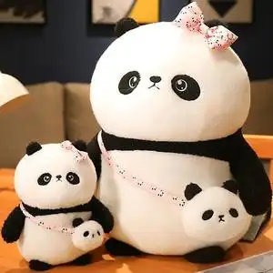 可爱抱枕小熊猫公仔睡觉靠枕毛绒玩具女孩布娃娃两用玩偶礼物女生