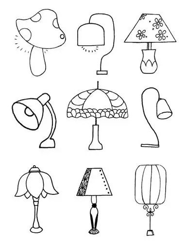 台灯台灯图解及简笔画