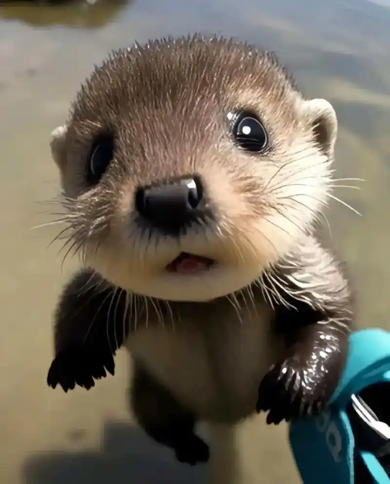 可爱的水獭宝宝#水獭宝宝 #萌化了 #小动物们能有多治愈 - 抖音