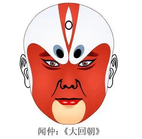 黄盖京剧脸谱简笔画 简笔画图片大全-蒲城教育文学网