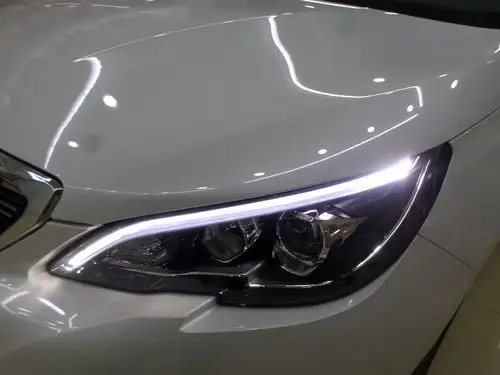 标致308汽车改灯改装氙气大灯改双光透镜完美效果看的见