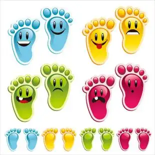 恒艺广告脚印地板贴贴纸卡通幼儿园儿童房卧室地板贴防水不退色