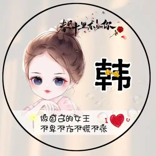 2023爆款好看的微信姓氏头像图集100张_图片_女生_百家姓