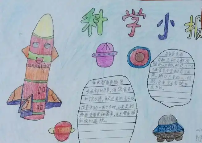 科学知识小报科技与生活小报科技小报探索宇宙科普手抄电子小报…二