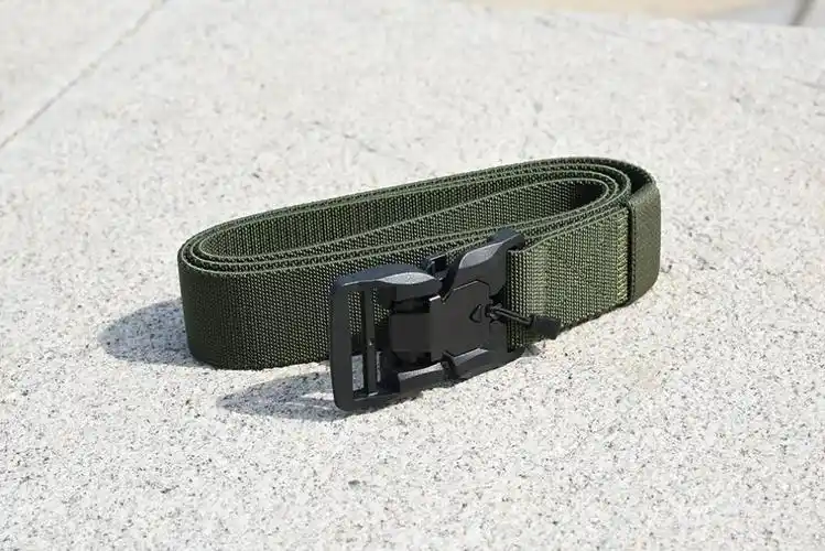 编织内腰带部别20式编织内腰带磁力扣战术战士快开厚实结实绿色腰带