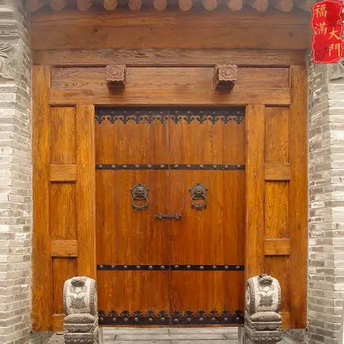 仿古庭院大门js01中式民宿门楼复古门实木围墙入户门高端定制包邮