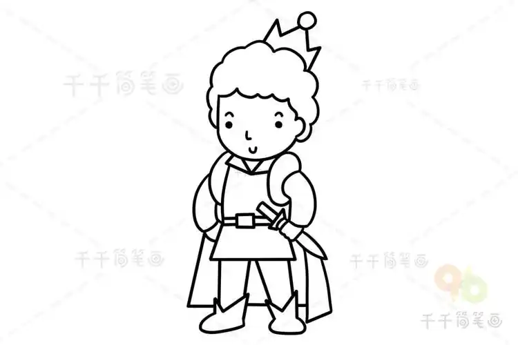 可爱的王子简笔画