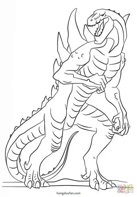 奥特曼简笔画大全艾雷王要如何画奥特曼怪兽简笔画大全三只大怪兽填色