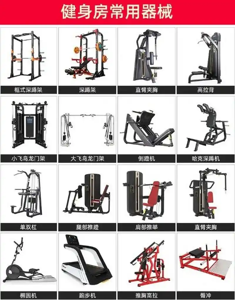 9215健身房常用器械大全!