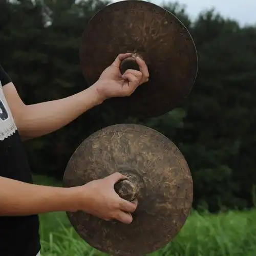 30公分铙钹道士小顶钹纯手工青铜法器锣鼓民族大铙