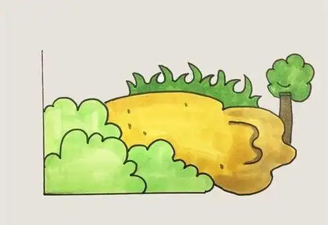 一堆泥土简笔画