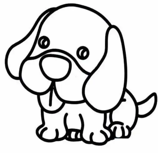 小狗简笔画简单又好看图片