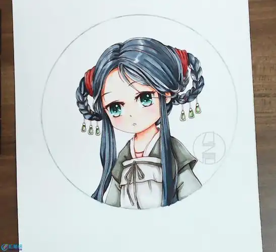 马克笔古风动漫小萝莉上色教程