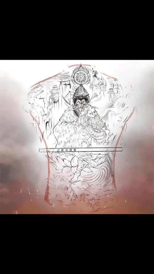 帮粉丝设计的斗战神佛手稿过程