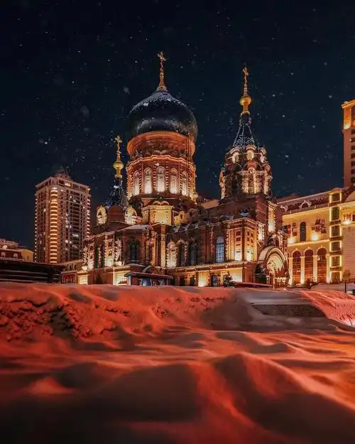 哈尔滨 #北国好风光尽在黑龙江 #哈尔滨大雪 东方小巴黎  - 抖音