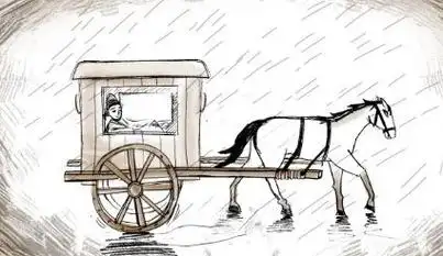 古代的交通工具马车简笔画