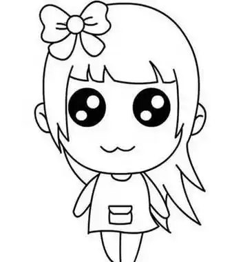 超萌小女孩简笔画大全
