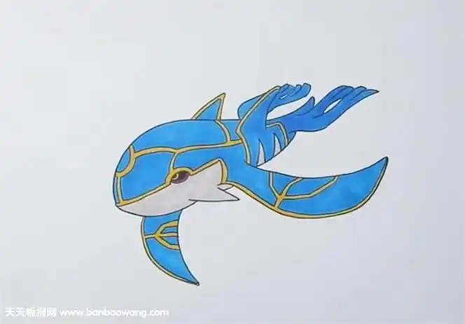 原始盖欧卡彩铅简笔画