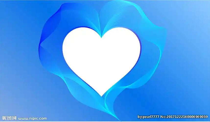 蓝色心形背景图片