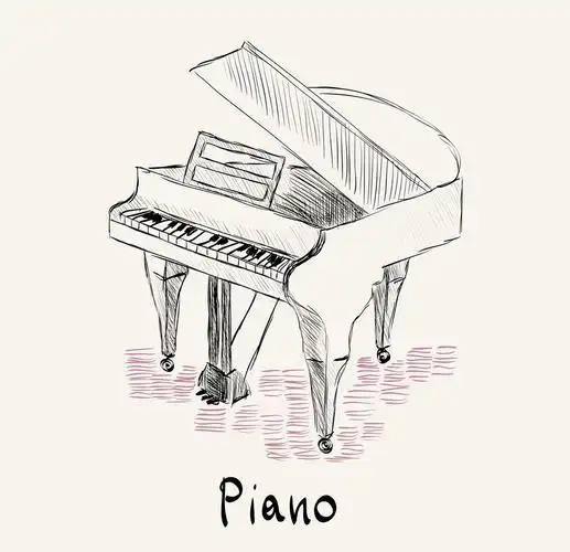 三角钢琴简笔画三角钢琴简笔画图片