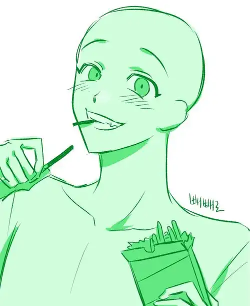 绘画参考单人姿势参考线稿