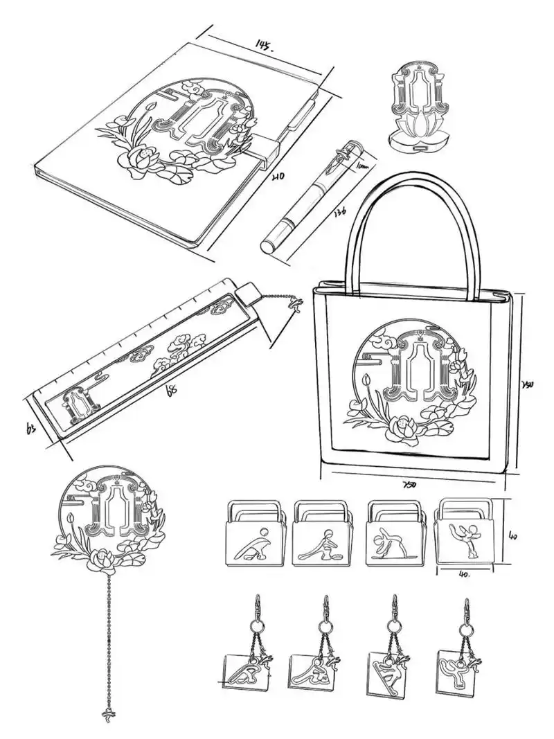 文创产品手绘 故宫元素的文创产品设计 开始学习用版绘