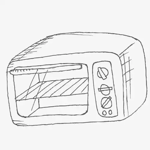 卡通手绘烤箱