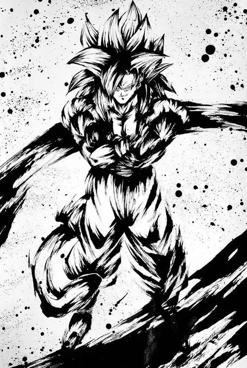 好看的龙珠壁纸黑白,另类水墨风格七龙珠壁纸欣赏(11)