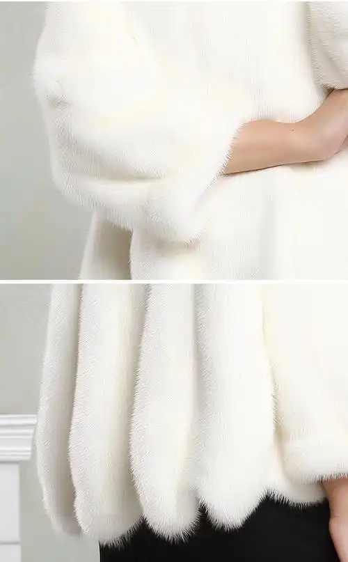 貂皮大衣女款整貂中长款裘皮外套天鹅绒级美国进口母貂水貂皮草女