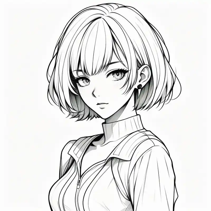 黑白动漫女头,高冷御姐范十足95