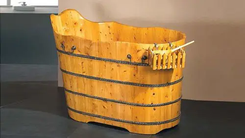 家用浴桶 大号洗澡盆 木质成人沐浴缸 家用养生保健大木盆012a