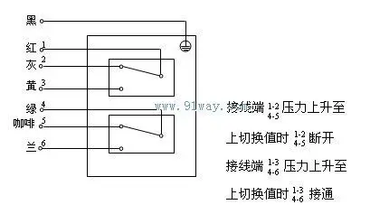 d505-7dz双触点压力控制器接线图