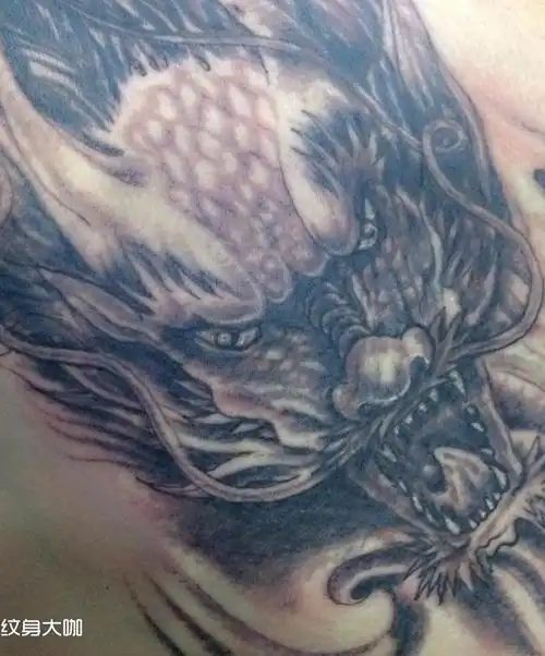 过肩龙_纹身图案手稿图片_李东旭 的纹身作品集