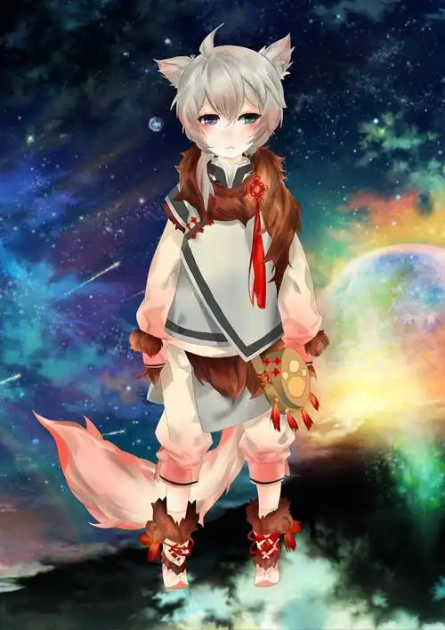 梦想的道路上1月23日鸳鸯眼大白猫拟人临摹