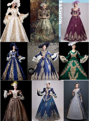 欧洲中世纪宫廷女装出租贵妇贵族小姐宫廷舞蹈礼服上海演出服租赁