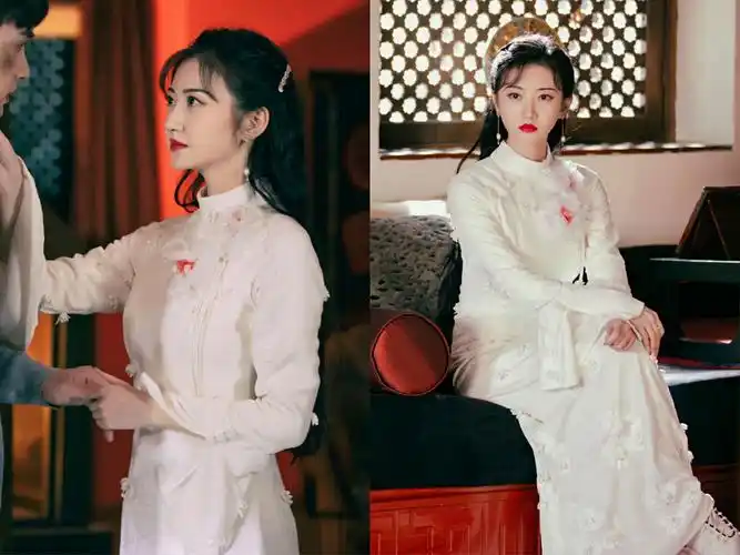 司藤小姐,你的妆容好美艳,服装好精致,景甜真的是人间富贵花_旗袍