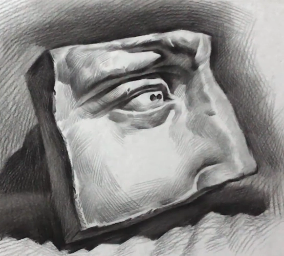 素描石膏头像怎么画?五官石膏像的画法