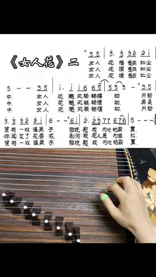 古筝练习曲经典曲目女人花二古筝零基础入门古筝成人线上学古筝