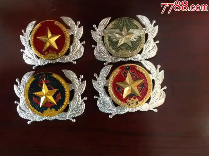 越南八十年代陆海空和海岸警备队大檐帽帽徽