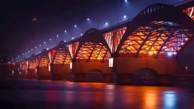 韩国首尔汉江圣水大桥夜景