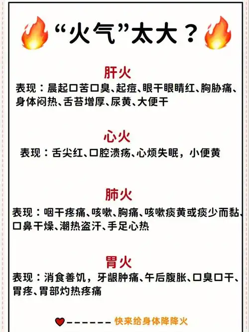 火气太大来给身体降降火