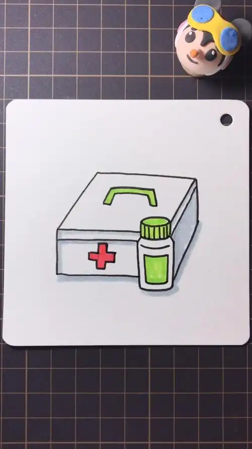 怎么画急救包简笔画