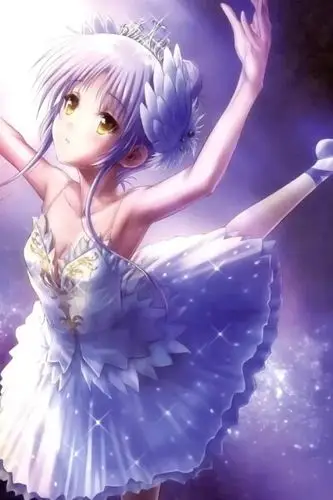 「二次元 少女」插画 动漫 萌系 芭蕾少女 白天鹅