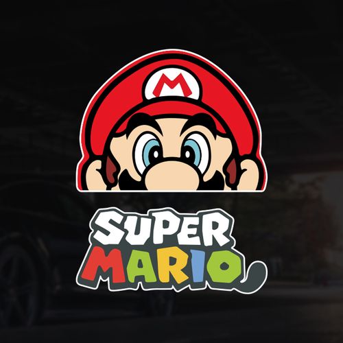 超级玛丽马里奥卡通车贴个性创意防水电动车窗玻璃汽车装饰贴纸