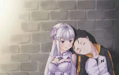 【来源p站,侵删】菜月昴,艾米莉娅(亦译:爱蜜莉雅),分别为《re:从零