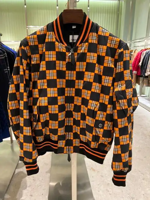 burberry巴宝莉棋盘格纹飞行员夹克外套